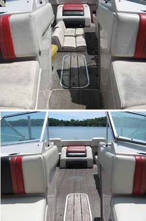 boat upholstery before and after restoration